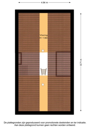 Plattegrond - Clara's Pad 20, 4451 HD Heinkenszand - Vliering - 2D.jpg